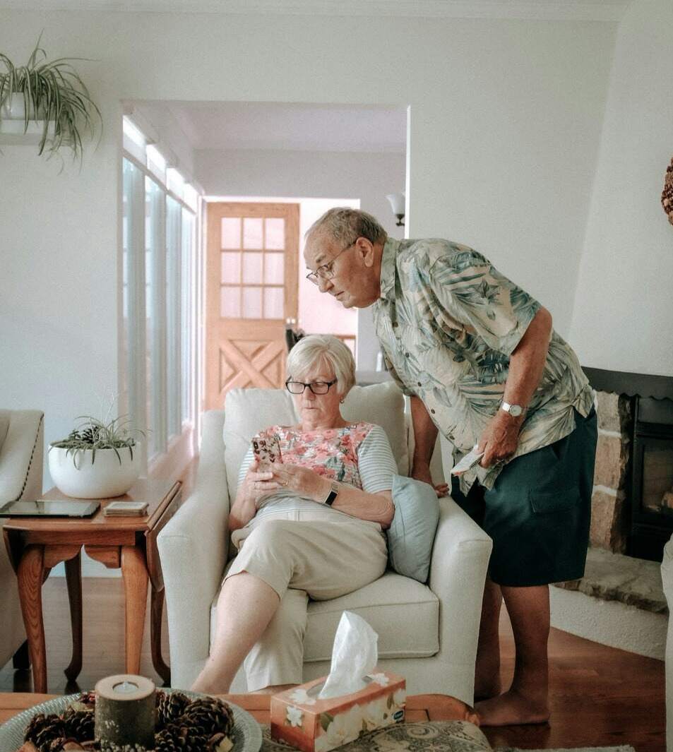 Trusty-Tri-Handyman Eli working so Seniors taking their time